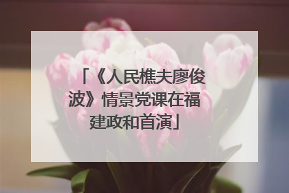 《人民樵夫廖俊波》情景党课在福建政和首演