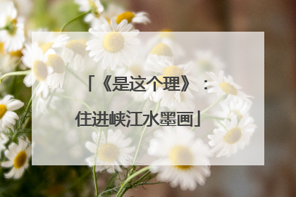 《是这个理》：住进峡江水墨画