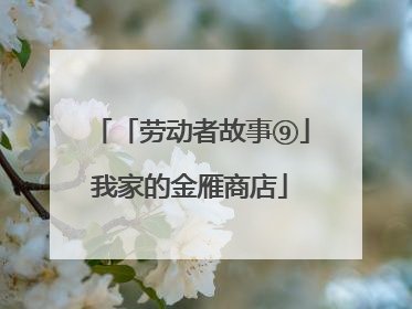「劳动者故事⑨」我家的金雁商店
