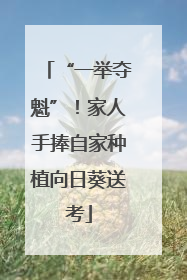 “一举夺魁”！家人手捧自家种植向日葵送考