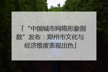 “中国城市网络形象指数”发布：郑州市文化与经济维度表现出色