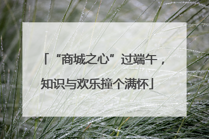 “商城之心”过端午，知识与欢乐撞个满怀