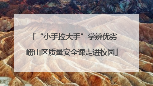 “小手拉大手”学辨优劣 崂山区质量安全课走进校园