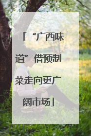 “广西味道”借预制菜走向更广阔市场