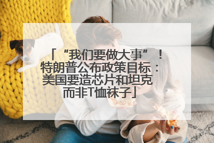 “我们要做大事”！特朗普公布政策目标：美国要造芯片和坦克 而非T恤袜子