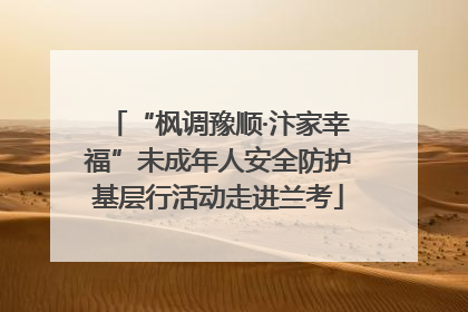“枫调豫顺·汴家幸福”未成年人安全防护基层行活动走进兰考