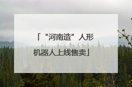 “河南造”人形机器人上线售卖