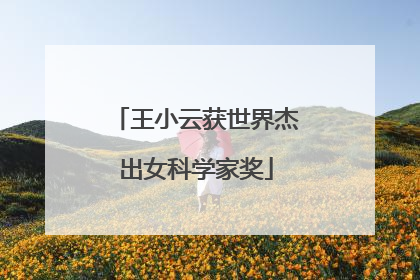 王小云获世界杰出女科学家奖