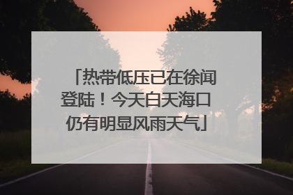 热带低压已在徐闻登陆！今天白天海口仍有明显风雨天气