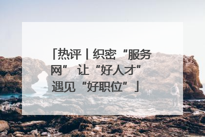 热评丨织密“服务网” 让“好人才”遇见“好职位”