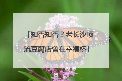 知否知否？老长沙顶流豆腐店曾在幸福桥