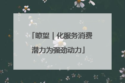 瞭望｜化服务消费潜力为强劲动力