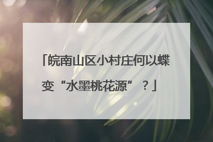 皖南山区小村庄何以蝶变“水墨桃花源”？