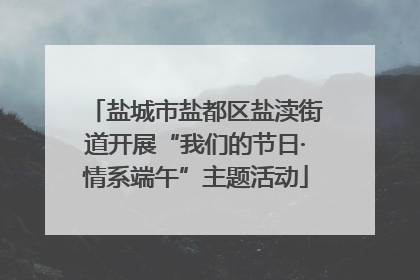 盐城市盐都区盐渎街道开展“我们的节日·情系端午”主题活动