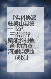 省科协派驻梁山县第一书记——三措并举 赋能乡村教育 助力黄河滩娃健康成长
