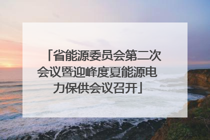 省能源委员会第二次会议暨迎峰度夏能源电力保供会议召开
