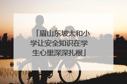 眉山东坡太和小学让安全知识在学生心里深深扎根