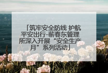 筑牢安全防线 护航平安出行-蕲春东管理所深入开展“安全生产月”系列活动