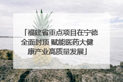 福建省重点项目在宁德全面封顶 赋能医药大健康产业高质量发展