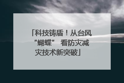 科技铸盾！从台风“蝴蝶” 看防灾减灾技术新突破