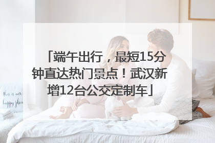 端午出行，最短15分钟直达热门景点！武汉新增12台公交定制车