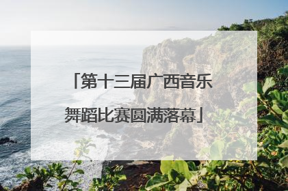 第十三届广西音乐舞蹈比赛圆满落幕
