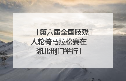 第六届全国肢残人轮椅马拉松赛在湖北荆门举行