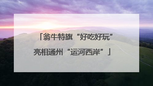 翁牛特旗“好吃好玩”亮相通州“运河西岸”
