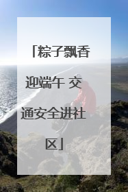 粽子飘香迎端午 交通安全进社区