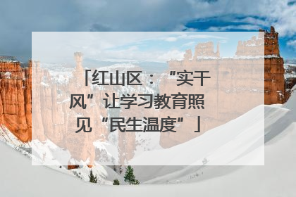 红山区：“实干风”让学习教育照见“民生温度”
