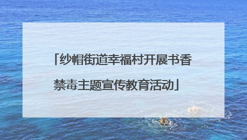 纱帽街道幸福村开展书香禁毒主题宣传教育活动