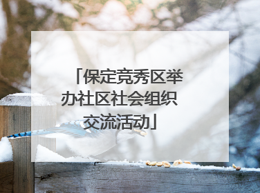 保定竞秀区举办社区社会组织交流活动