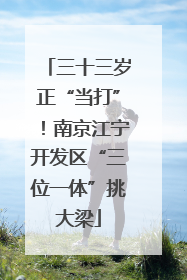三十三岁正“当打”！南京江宁开发区“三位一体”挑大梁