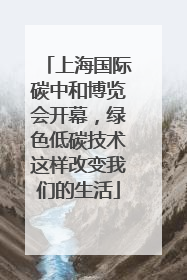 上海国际碳中和博览会开幕，绿色低碳技术这样改变我们的生活