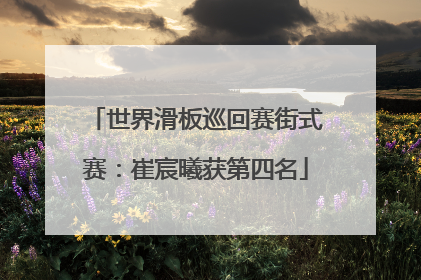 世界滑板巡回赛街式赛：崔宸曦获第四名