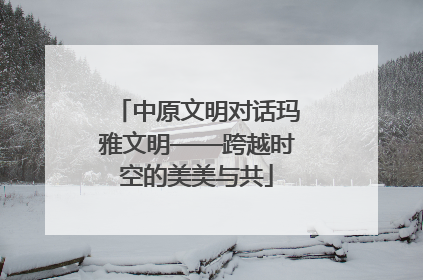 中原文明对话玛雅文明——跨越时空的美美与共