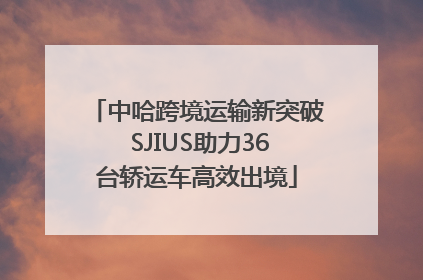 中哈跨境运输新突破 SJIUS助力36台轿运车高效出境