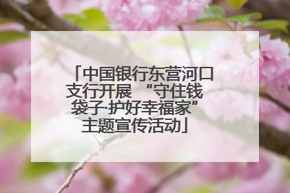 中国银行东营河口支行开展 “守住钱袋子·护好幸福家”主题宣传活动