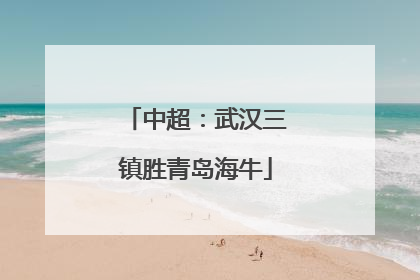中超：武汉三镇胜青岛海牛