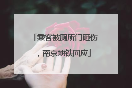 乘客被厕所门砸伤，南京地铁回应