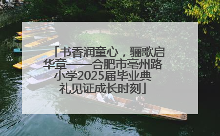 书香润童心，骊歌启华章——合肥市亳州路小学2025届毕业典礼见证成长时刻