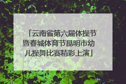 云南省第六届体操节暨春城体育节昆明市幼儿操舞比赛精彩上演