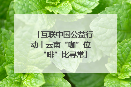 互联中国公益行动丨云南“咖”位“啡”比寻常