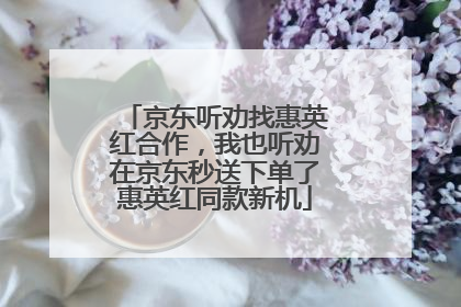 京东听劝找惠英红合作，我也听劝在京东秒送下单了惠英红同款新机