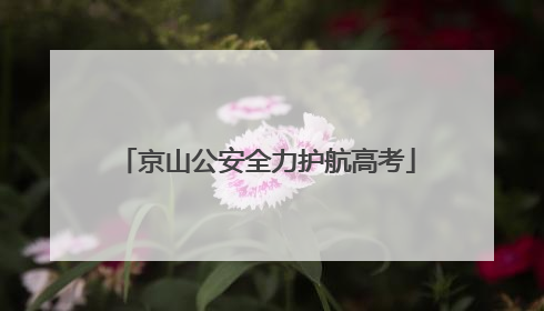 京山公安全力护航高考
