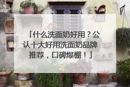 什么洗面奶好用？公认十大好用洗面奶品牌推荐，口碑爆棚！