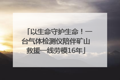 以生命守护生命！一台气体检测仪陪伴矿山救援一线劳模16年