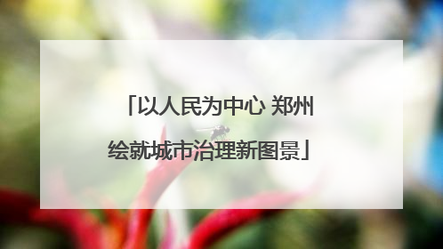 以人民为中心 郑州绘就城市治理新图景