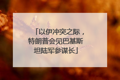 以伊冲突之际，特朗普会见巴基斯坦陆军参谋长