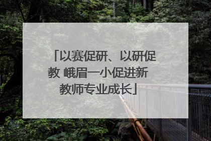 以赛促研、以研促教 峨眉一小促进新教师专业成长
